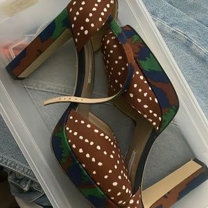 DVF Platform polka dot pumps